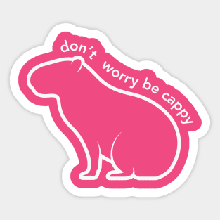 Don't Worry Be Cappy Sticker